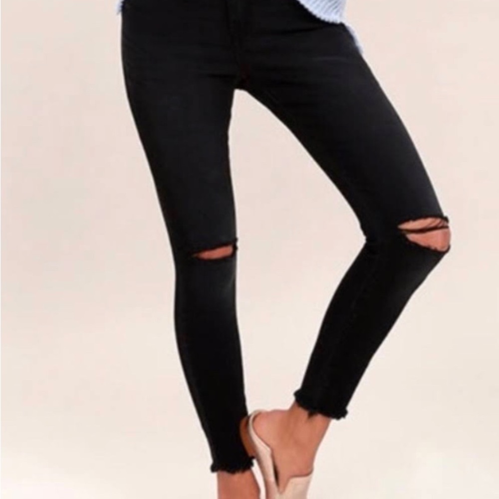 PISTOLA Black Ripped Skinny Jeans Size 25